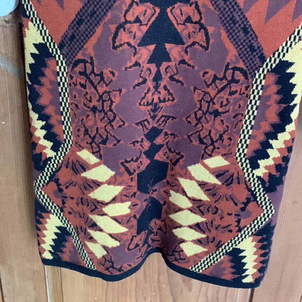 Free People Huntress of the Man aztec print long sleeve bodycon dress NWT - Picture 6 of 13